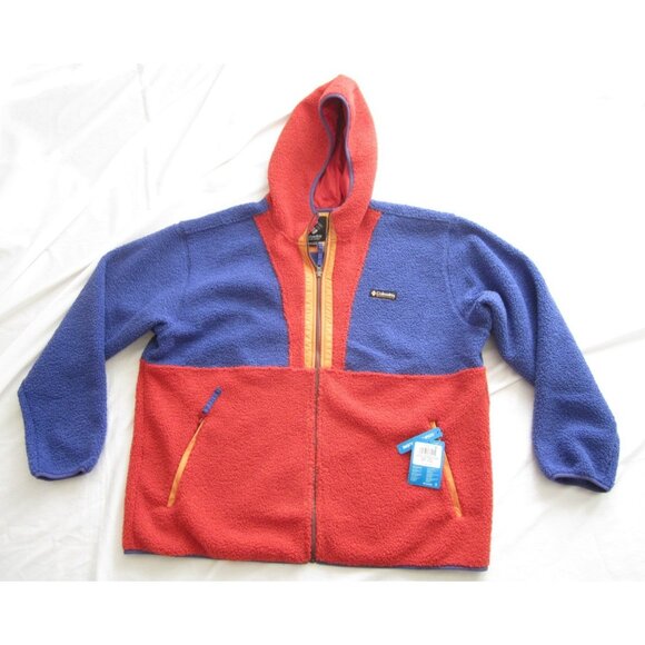 New Men Columbia Backbowl Full Zip Sherpa Hoodie Jacket Sz XXL (MJ42) - Picture 1 of 8